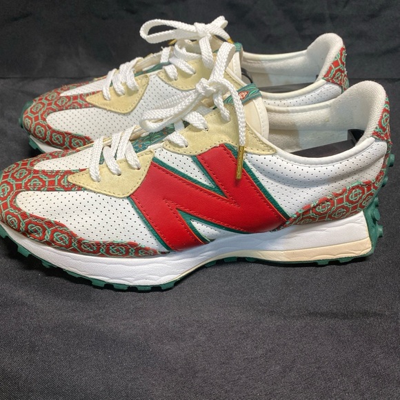 New Balance Men Red and White Sneakers - Picture 7 of 7